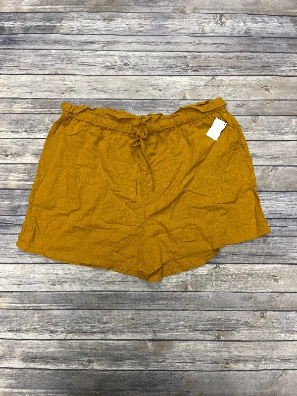 Trendy Men's Beach ShortsShorts By Melrose And Market In Gold, Size: 1x