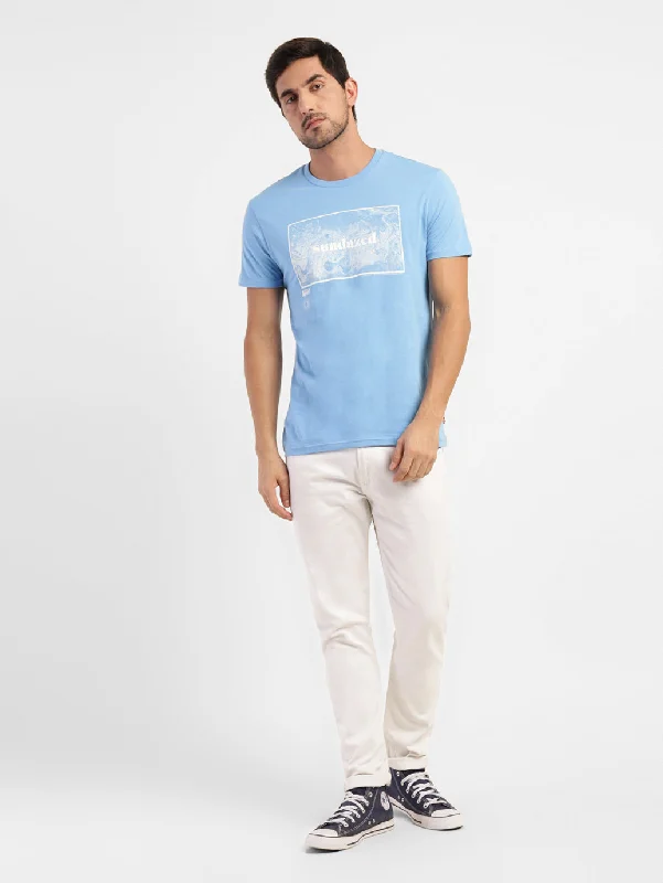 Men's Shirts with Barrel CuffsMen's Graphic Print Crew Neck T-shirt