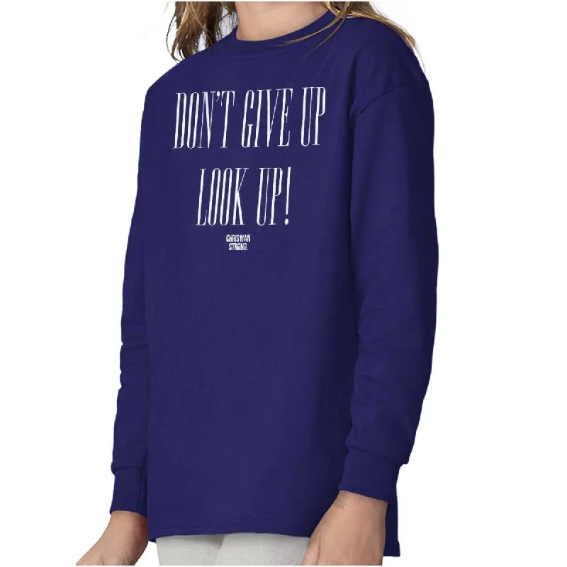 Men's Shirts with Hook-and-Loop ClosuresLook Up Youth Long Sleeve T-Shirt