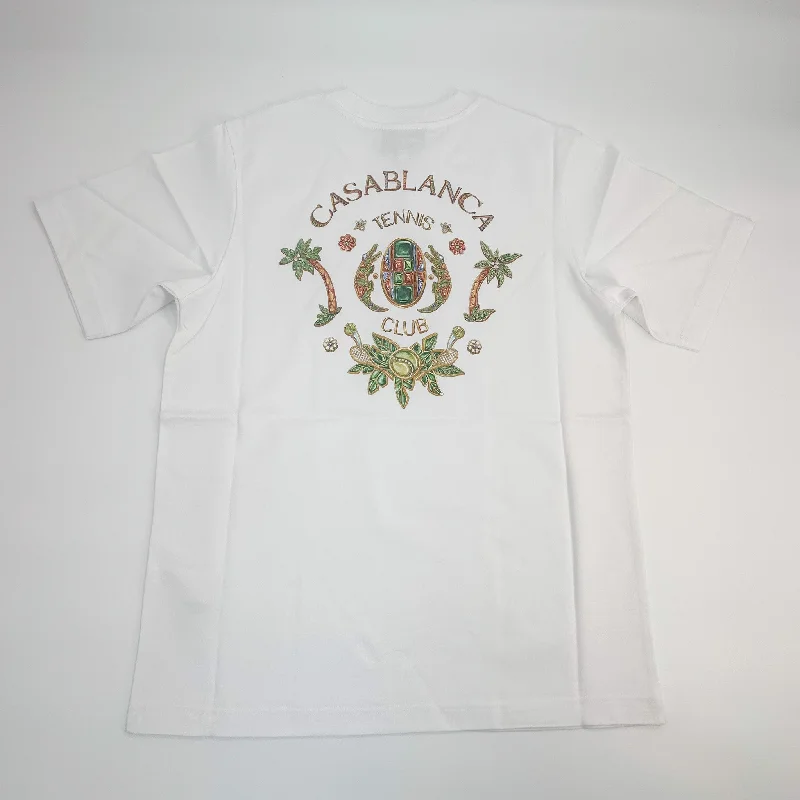 Men's Graphic Print T-Shirts for a Statement LookCasablanca Joyaux D'Afrique Tennis club Printed T shirt Men's Graphic Print T-Shirts for a Statement LookCasablanca Joyaux D'Afrique Tennis club Printed T shirt