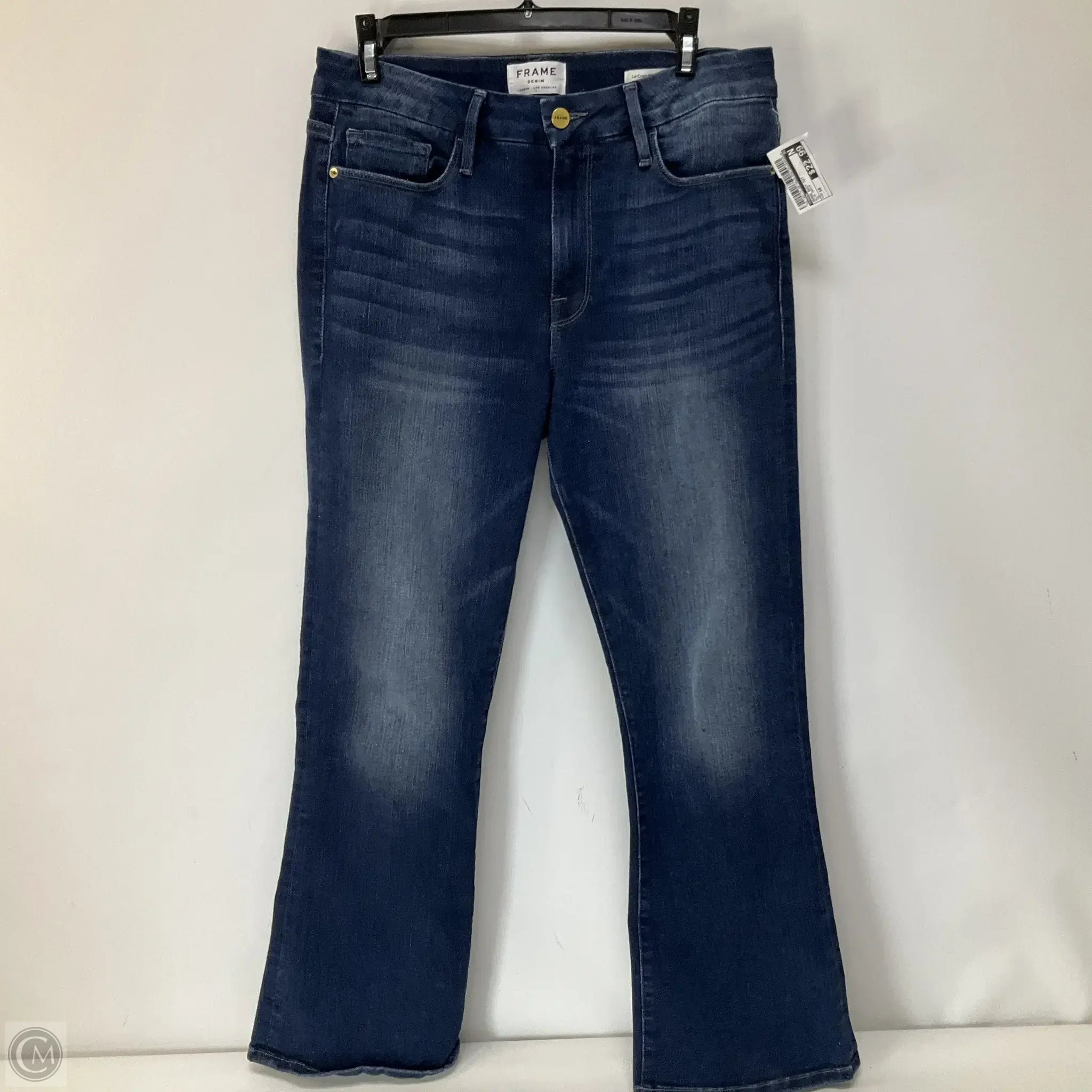 Wash and Wear Men's JeansJeans Boot Cut By Frame In Blue Denim, Size: 10