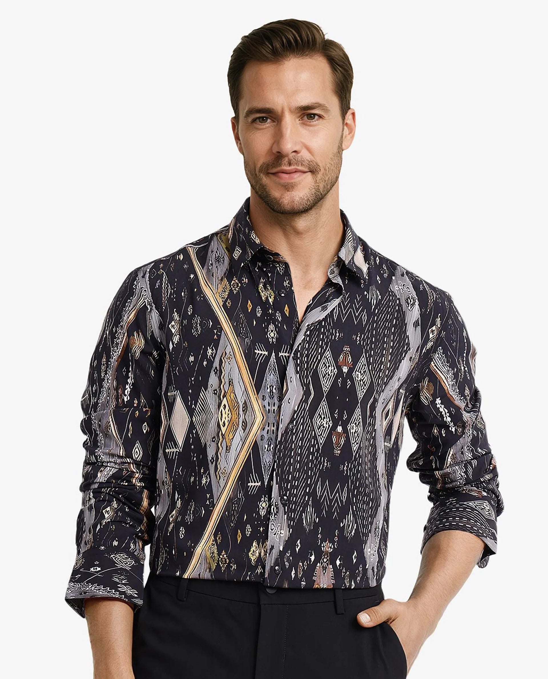 Men's Custom Dress Shirts for a Personalized FitRare Rabbit Men Ciphor Black Full Sleeve Regular Fit Decorative Print Shirt Men's Custom Dress Shirts for a Personalized FitRare Rabbit Men Ciphor Black Full Sleeve Regular Fit Decorative Print Shirt