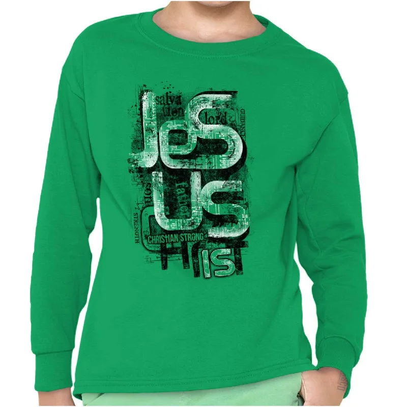 Men's Shirts with Pleated HemlinesJesus Christ Youth Long Sleeve T-Shirt