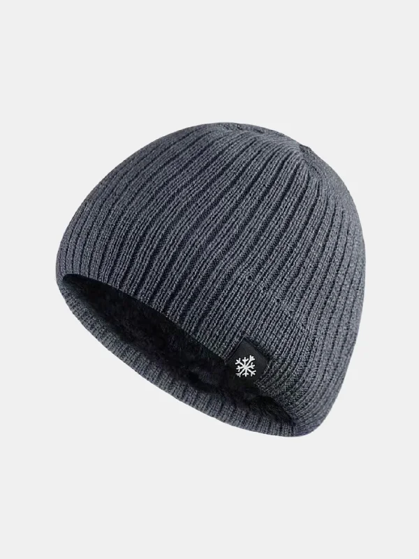 Gentlemen's Bowler HatsSnowflake Pattern Warm Knit Beanie Hat