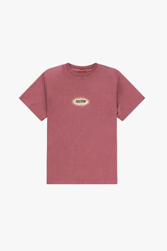 Men's Shirts with Asymmetrical HemlinesEllipse Sun SS T-Shirt Vintage Red
