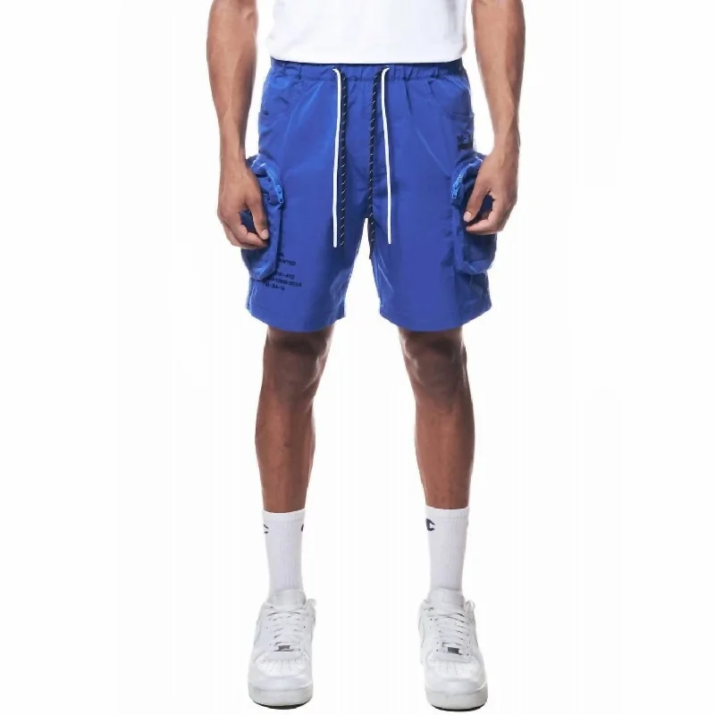 Outdoor Adventure Men's Short PantsPrinted Nylon Utility Short In Royal