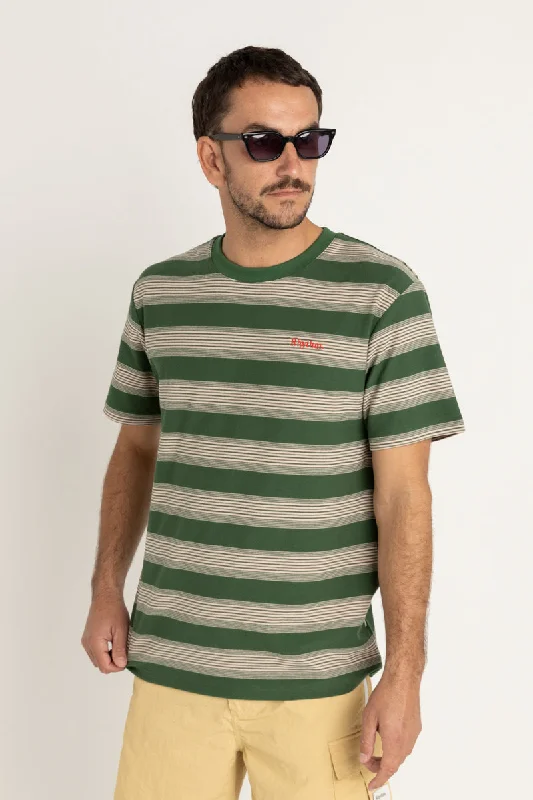 Men's Shirts with Contrast StitchingEcho Stripe Ss T-Shirt Natural