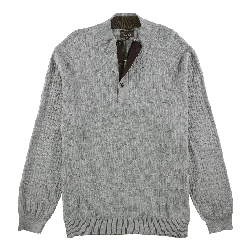 Men's Sweaters in Bright ColorsTasso Elba Mens Mock Neck Textured Pullover Sweater