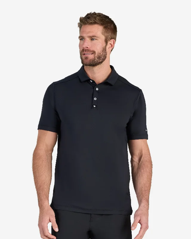 Men's Shirts with Adjustable CuffsRidge Polo - Black