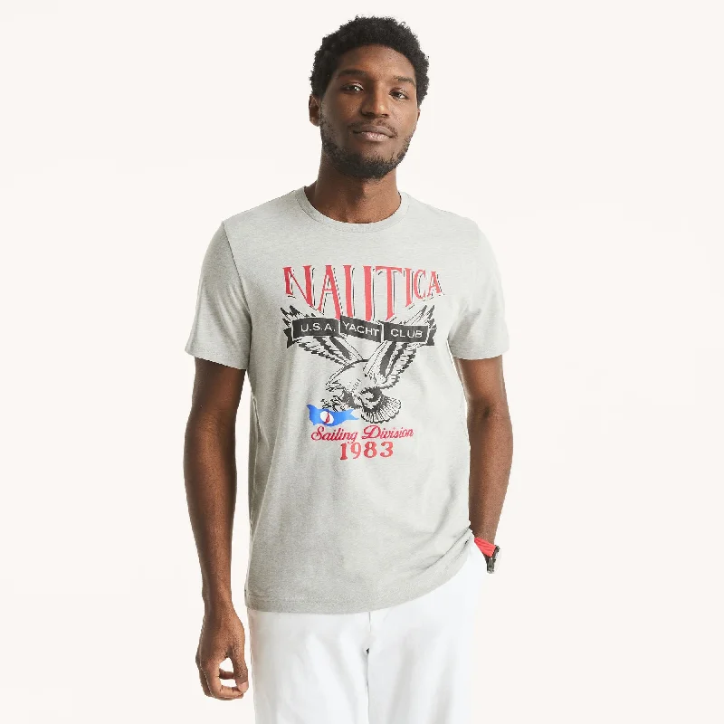 Men's Shirts with Raw-Edge HemlinesNautica Mens Eagle Graphic T-Shirt