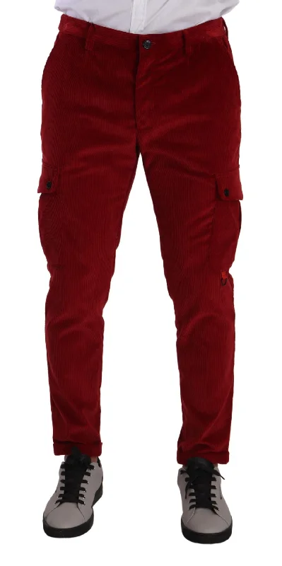 Latest Men's Jeans TrendsDolce & Gabbana  Corduroy Cotton Cargo Skinny Trouser Men's Pants