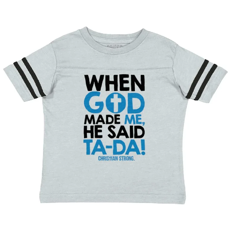 Men's Shirts with High NecksGod Said Ta-Da Toddler Football Jersey T-shirt
