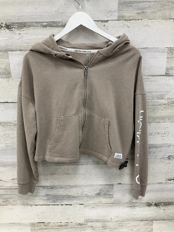 Men's Hoodies with Hidden ZippersSweatshirt Hoodie By Calvin Klein In Beige, Size: M Men's Hoodies with Hidden ZippersSweatshirt Hoodie By Calvin Klein In Beige, Size: M