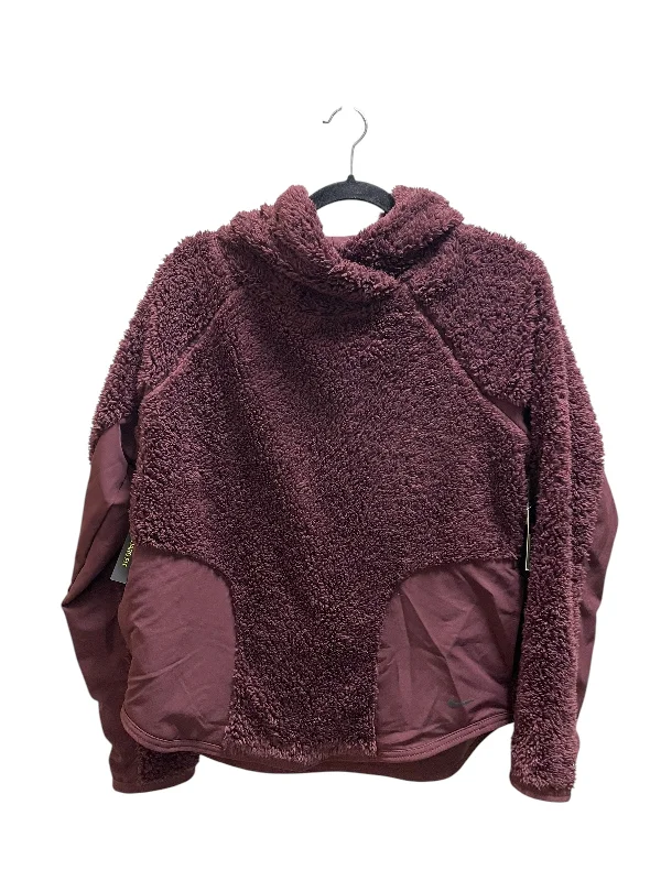 Men's Hoodies with Secret CompartmentsSweatshirt Hoodie By Nike Apparel In Maroon, Size: S