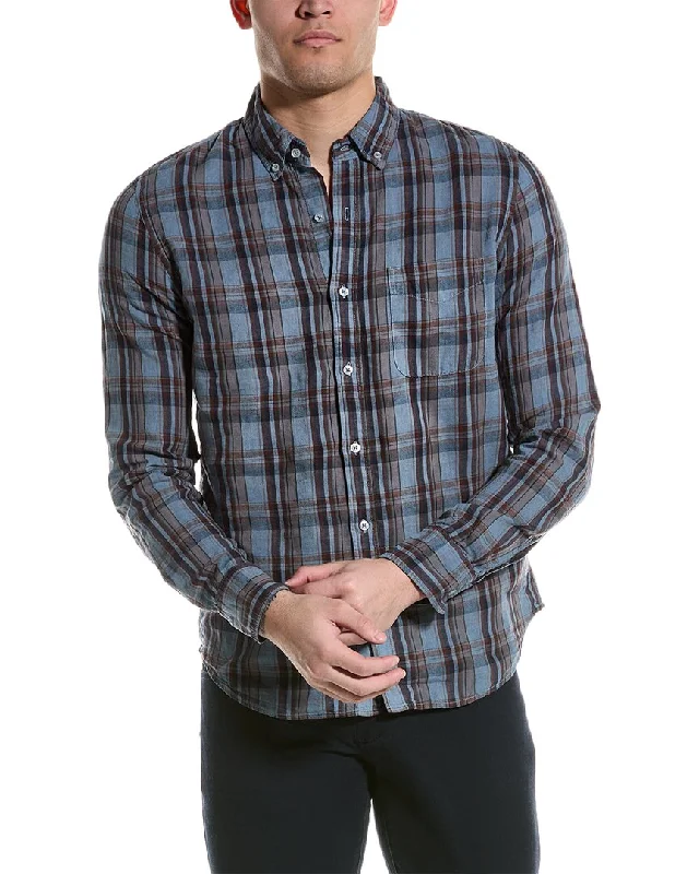 Men's Plaid Shirts for a Country CharmSave Khaki United Madras Linen-Blend Shirt