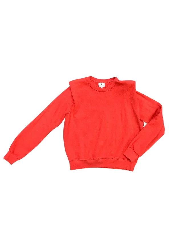 Unique Men's Custom HoodiesSweatshirt Crewneck By Sundry In Orange, Size: S