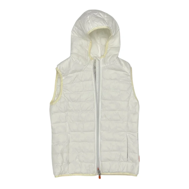 Men's Coats with Ripstop FabricVest Puffer & Quilted By Save The Duck In Cream, Size:Xs Men's Coats with Ripstop FabricVest Puffer & Quilted By Save The Duck In Cream, Size:Xs