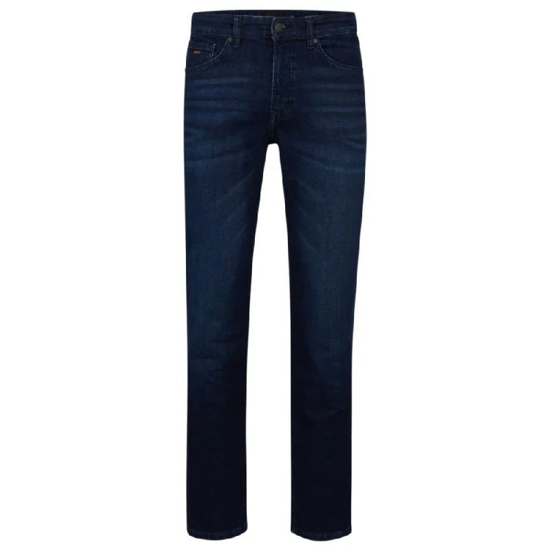 Latest Men's Jeans TrendsMaine Regular-fit jeans in dark-blue comfort-stretch denim Latest Men's Jeans TrendsMaine Regular-fit jeans in dark-blue comfort-stretch denim