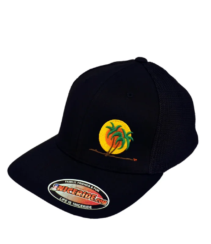Men's Straw Hats for Summer"Double Palm" Meshback Flexfit Hat