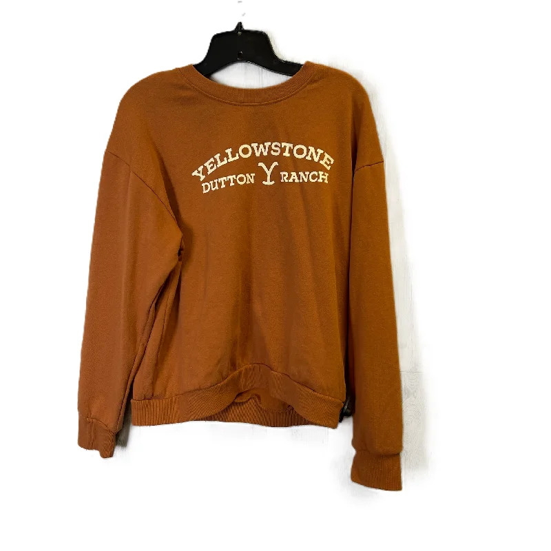 Men's Hoodies with Water-Repellent FabricSweatshirt Crewneck By Clothes Mentor In Orange, Size: M