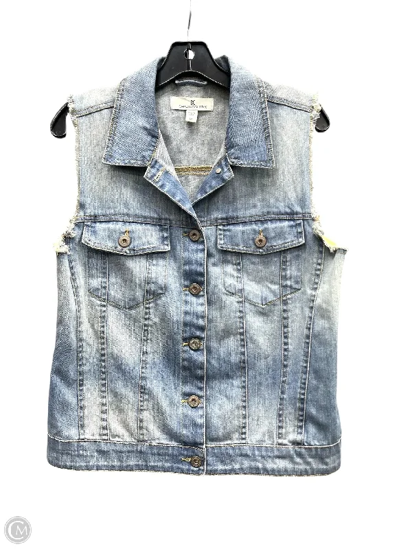 Men's Coats with Magnetic ClosuresVest Other By Dakota Collective In Blue Denim, Size: M Men's Coats with Magnetic ClosuresVest Other By Dakota Collective In Blue Denim, Size: M