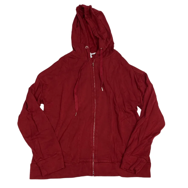 Functional Men's Workout HoodiesSweatshirt Hoodie By Soma In Red, Size: M