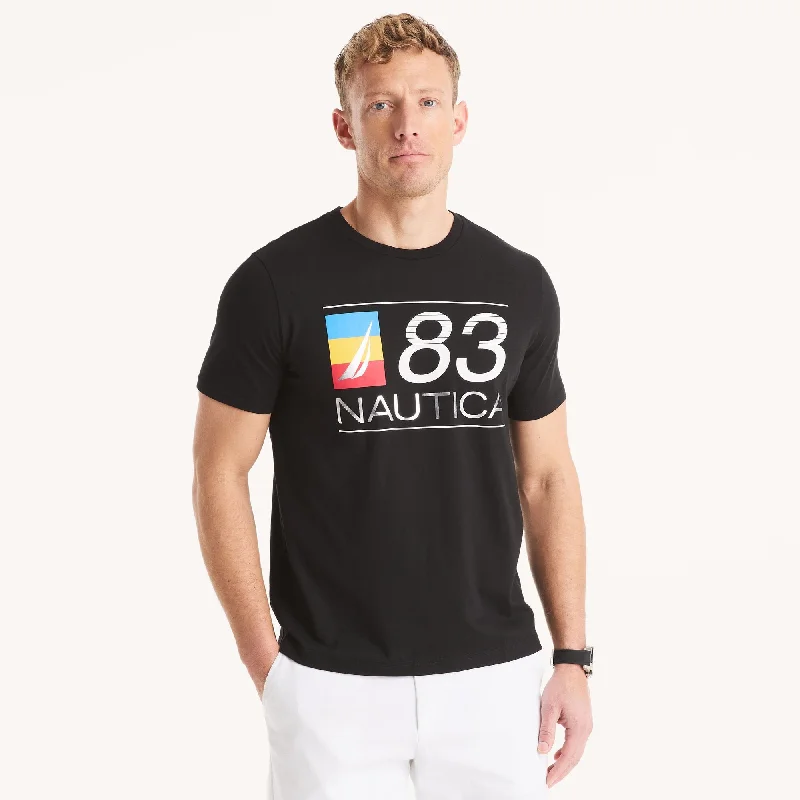 Men's Shirts with Scoop NecksNautica Mens Foil '83 Graphic T-Shirt