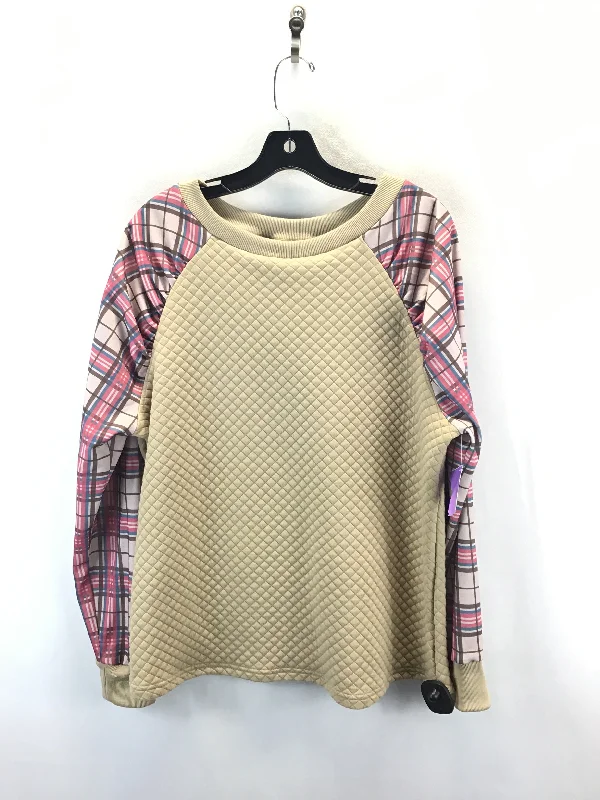 Men's Hoodies with Hidden PocketsSweatshirt Collar By Clothes Mentor In Tan, Size: L Men's Hoodies with Hidden PocketsSweatshirt Collar By Clothes Mentor In Tan, Size: L