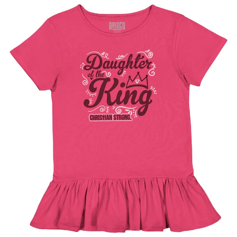 Men's Shirts with Animal PrintsDaughter Of The King Toddler Ruffle Bottom T-shirt