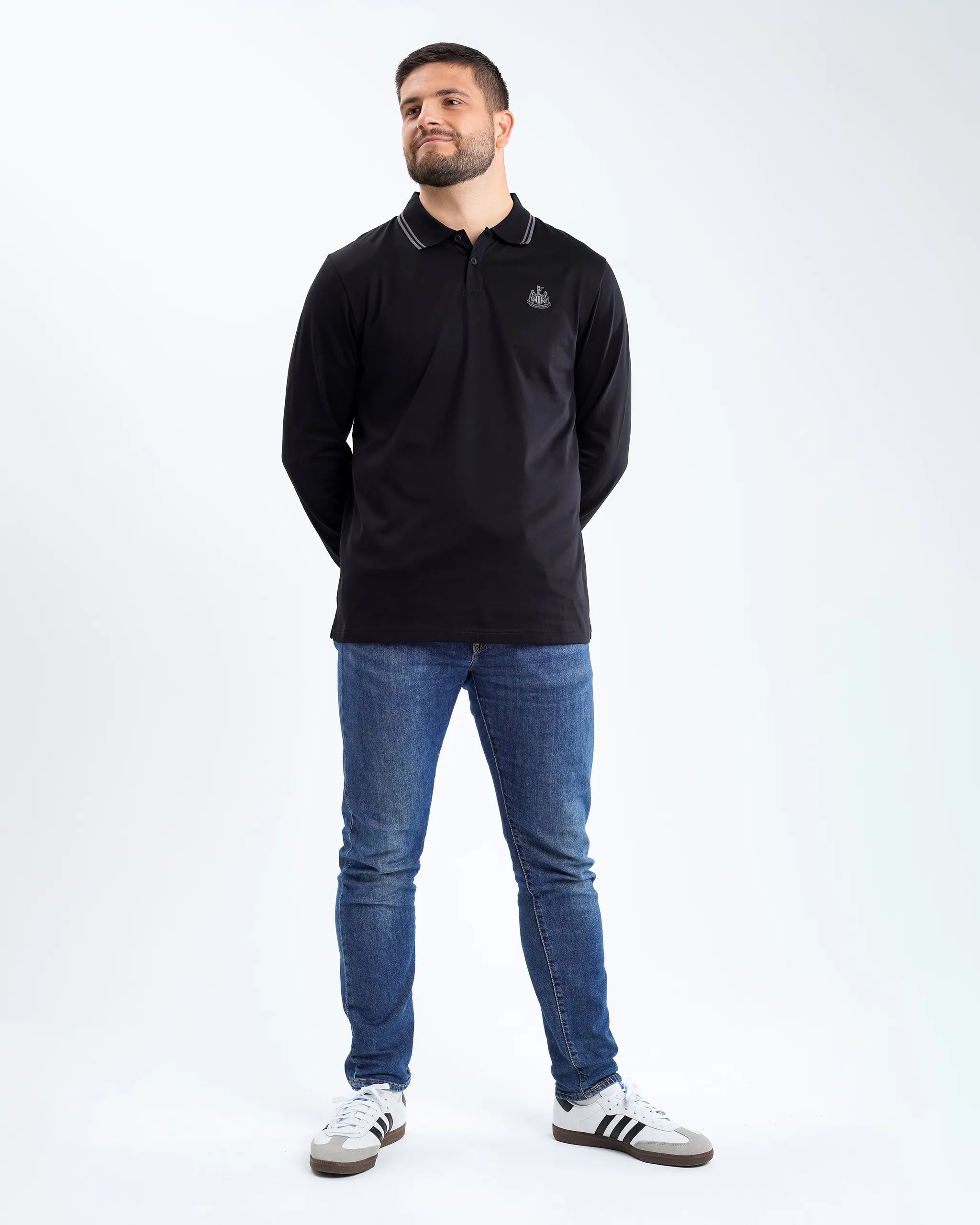 Men's Shirts with Wingtip CollarsNewcastle United Men's Black Label Long Sleeve Polo Shirt Men's Shirts with Wingtip CollarsNewcastle United Men's Black Label Long Sleeve Polo Shirt