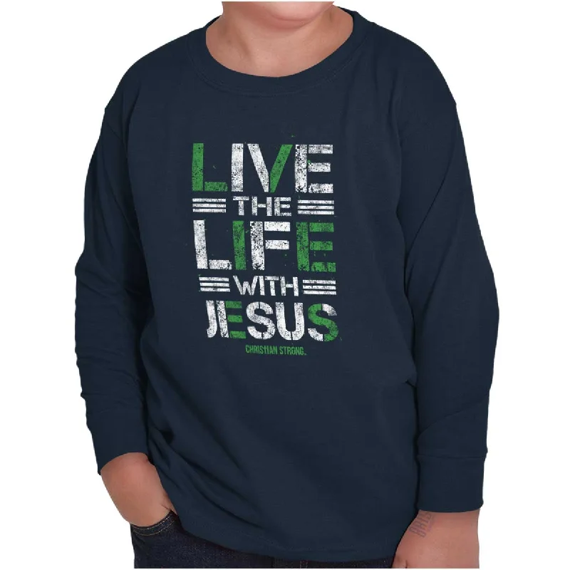 Patterned Men's Hawaiian ShirtsLive The Life Youth Long Sleeve T-Shirt