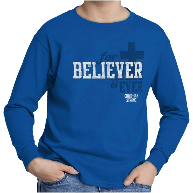 Men's Shirts with Belt AttachmentsBeliever Youth Long Sleeve T-Shirt