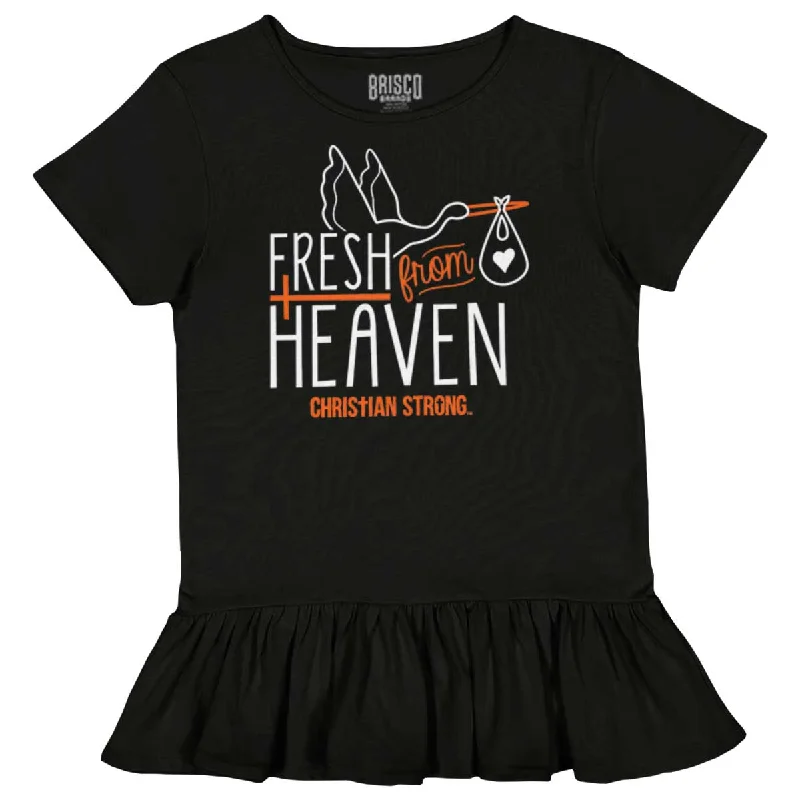 Men's Flowy Shirts for a Relaxed LookFresh From Heaven Toddler Ruffle Bottom T-shirt