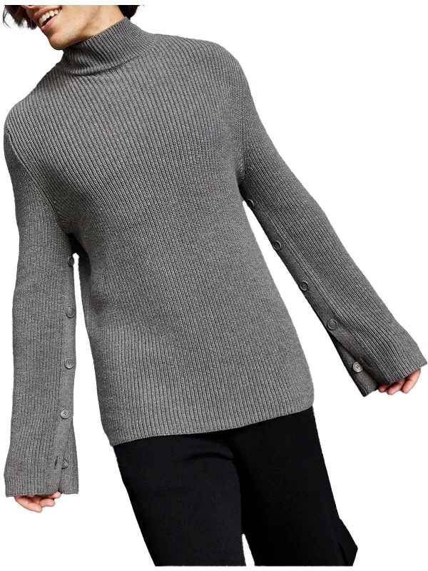 Men's Sweaters with Hoods and DrawstringsMens Knit Ribbed Pullover Sweater