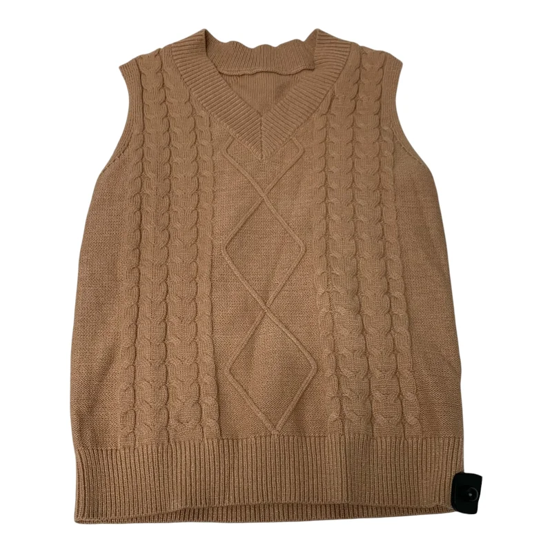 Men's Coats with Multi-Pocket DesignVest Sweater By Clothes Mentor In Tan, Size: S