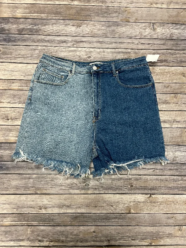 Lightweight Men's Breathable ShortsShorts By Risen In Blue Denim, Size: 3x