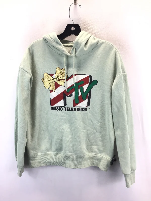 Durable Men's Canvas HoodiesSweatshirt Hoodie By Clothes Mentor In Green, Size: S