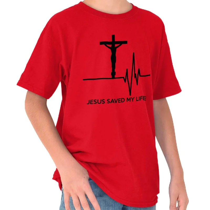 Men's Shirts with Convertible CollarsJesus Saved My Life Youth T-Shirt