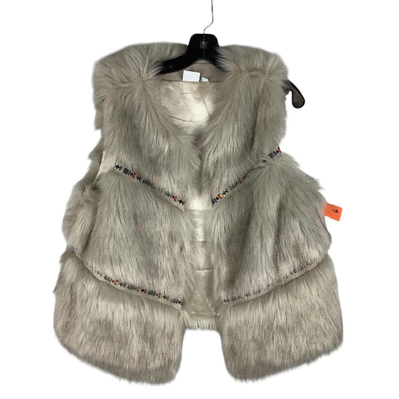Men's Coats with Inner PocketsVest Faux Fur & Sherpa By New Directions In Cream, Size: L Men's Coats with Inner PocketsVest Faux Fur & Sherpa By New Directions In Cream, Size: L