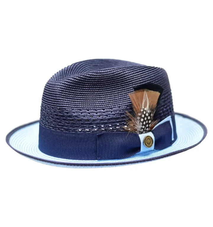 Kids' Baseball Caps with LogosNavy and Blue Bruno Capelo Men's Summer Straw Hat Havana Collection