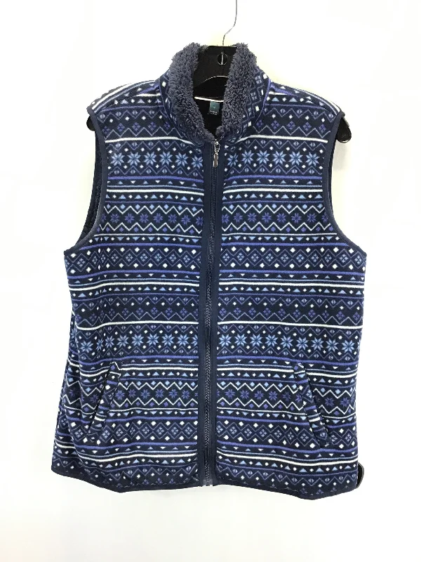 Men's Coats for Casual WearVest Faux Fur & Sherpa By Karen Scott In Blue, Size: L