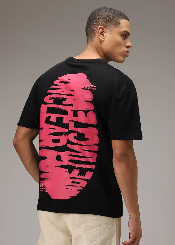 Solid-Colored Men's ShirtsBlack Pearl Oversized T-Shirt