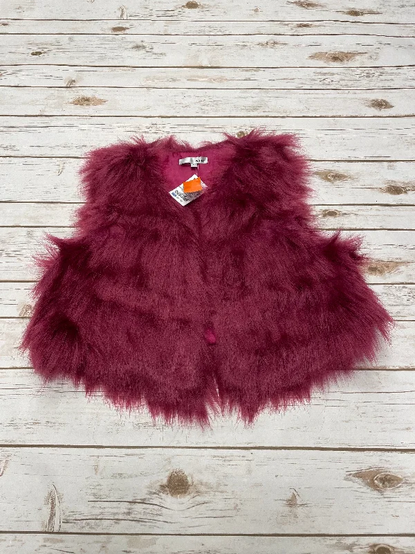 Men's Coats with Tactical FeaturesVest Faux Fur & Sherpa By Wdny In Pink, Size: Xl