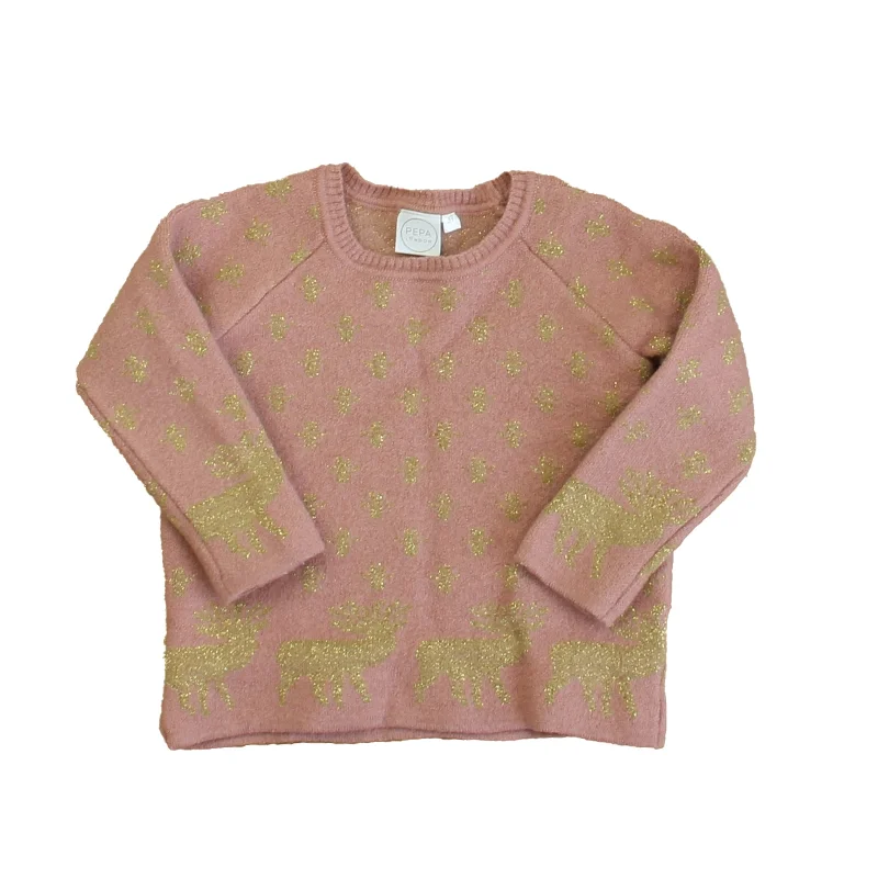 Men's Sweaters with Unique and Custom DesignsPepa London Girls Mauve | Gold Sweater