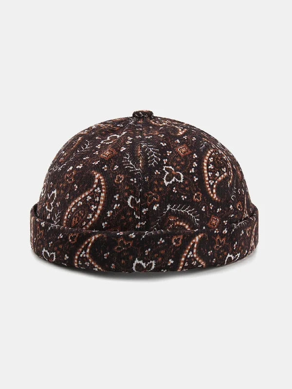 Children's Baseball HatsVintage Paisley Print Brimless Hat