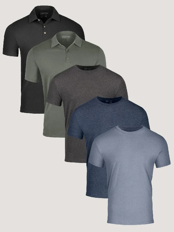 Men's Shirts with Drawstring WaistbandsMixed Staples 5-Pack