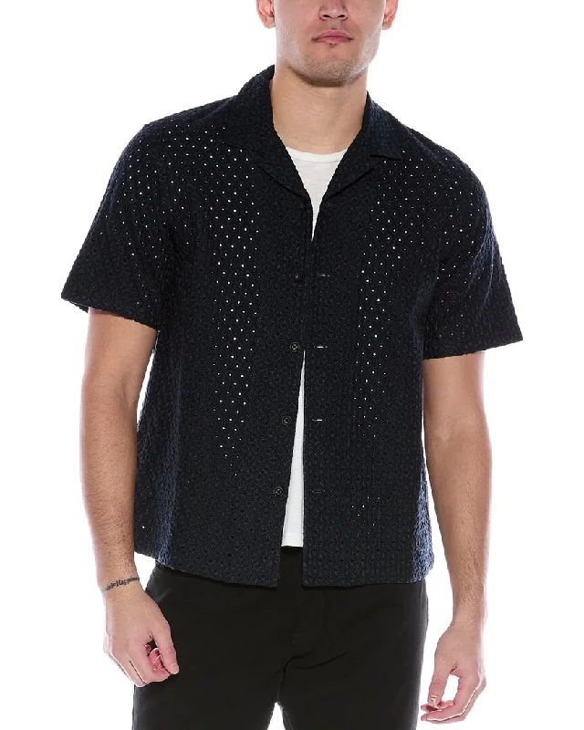 Men's Performance Fabric Shirts for All-Day Comfortrag & bone Avery Resort Diamond Jacquard Shirt Men's Performance Fabric Shirts for All-Day Comfortrag & bone Avery Resort Diamond Jacquard Shirt