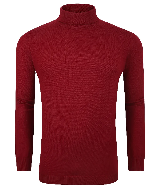 Men's Sweaters with Thumbholes in SleevesTom Baine Slim Fit Performance Cotton Turtle Neck
