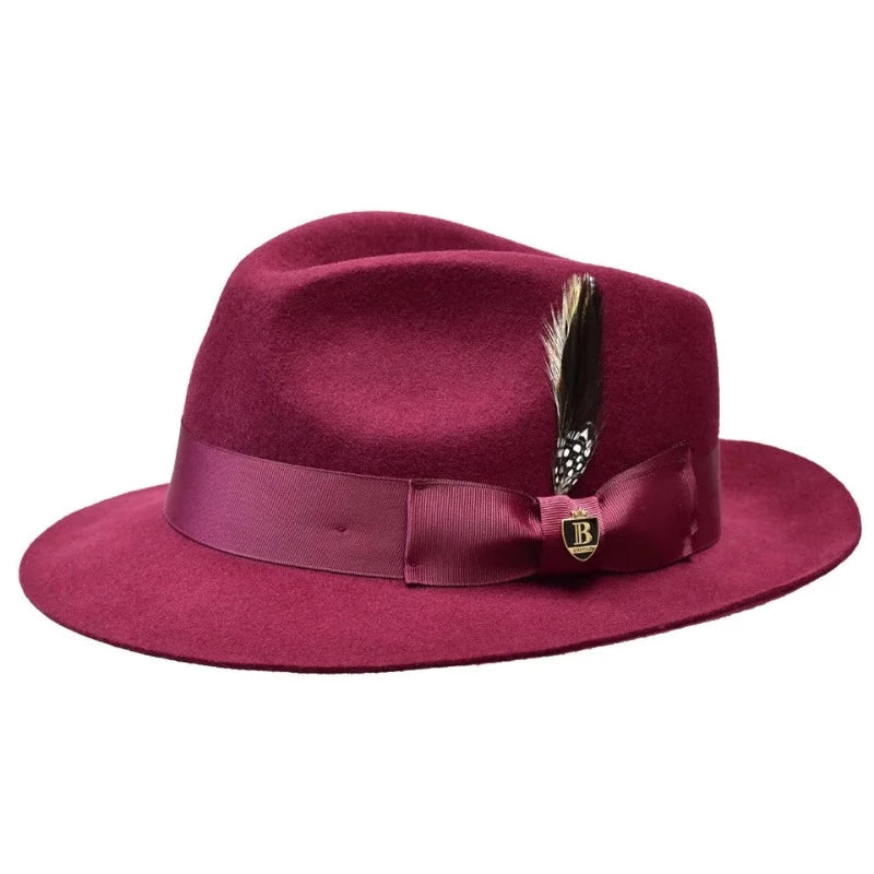 High-Quality BeaniesBurgundy Bruno Capelo men's wool hats classic fabio design style hats High-Quality BeaniesBurgundy Bruno Capelo men's wool hats classic fabio design style hats