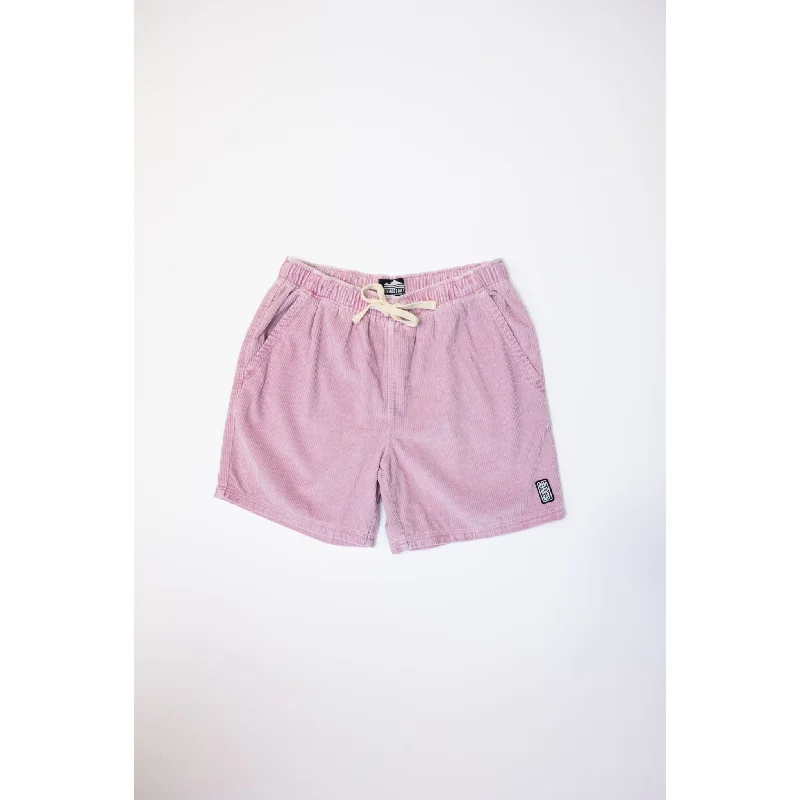 Skinny Men's Fit Casual ShortsBamBooBay Chill Cord Shorts Pink
